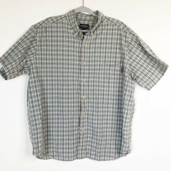 Woolrich Short Sleeve Button Front Shirt 2XL Plaid - Picture 1 of 4